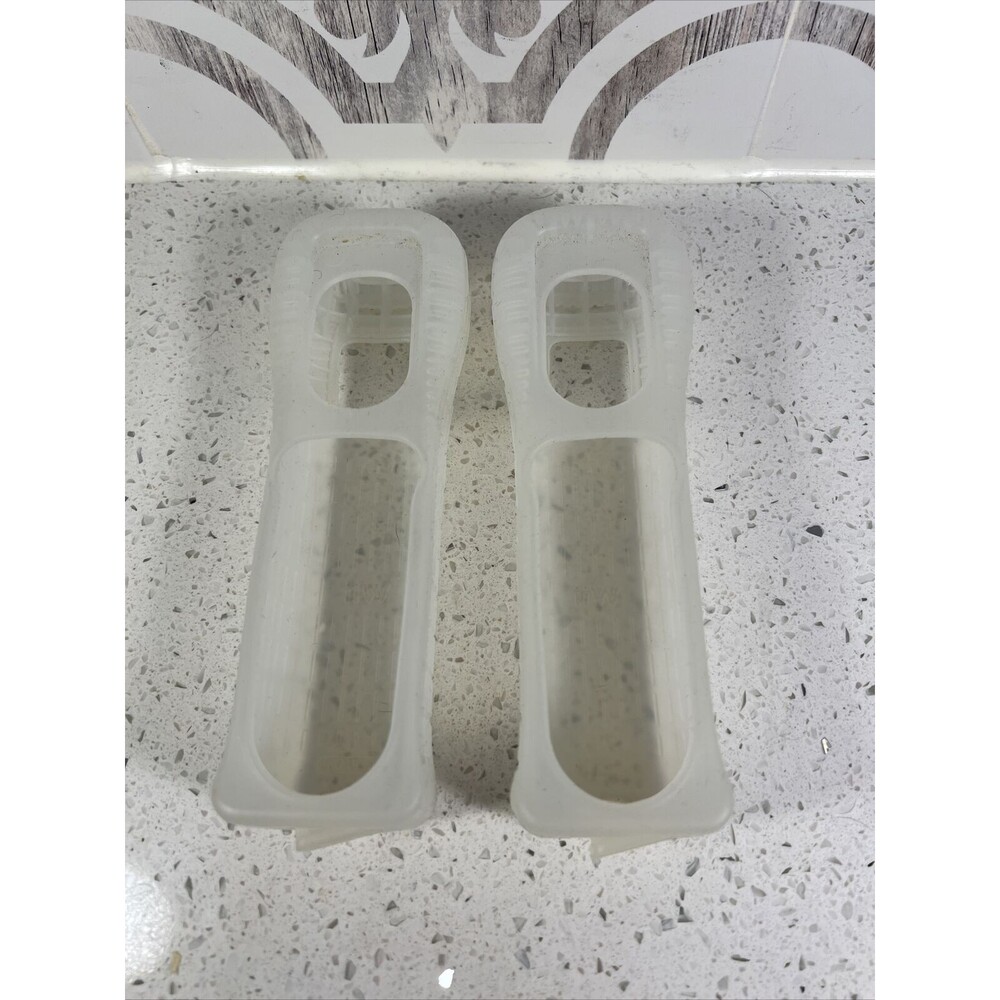 2 X Silicone Skin‎ Case Cover for Nintend Wii Remote (White)